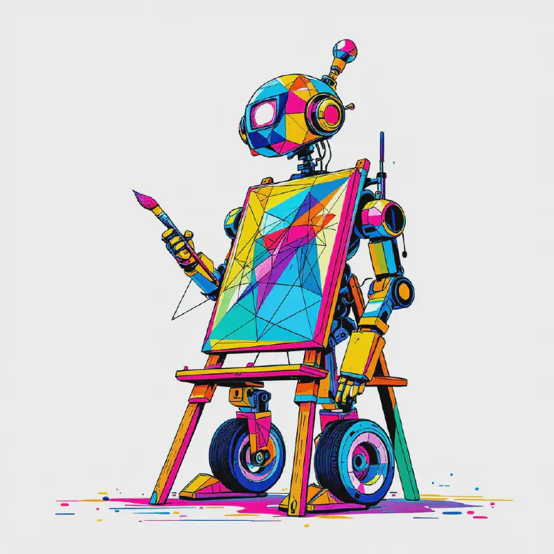 AI Robot generating images AI Robot generating images